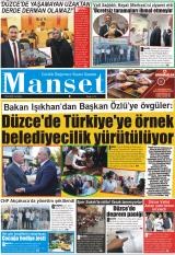 Düzce Manşet